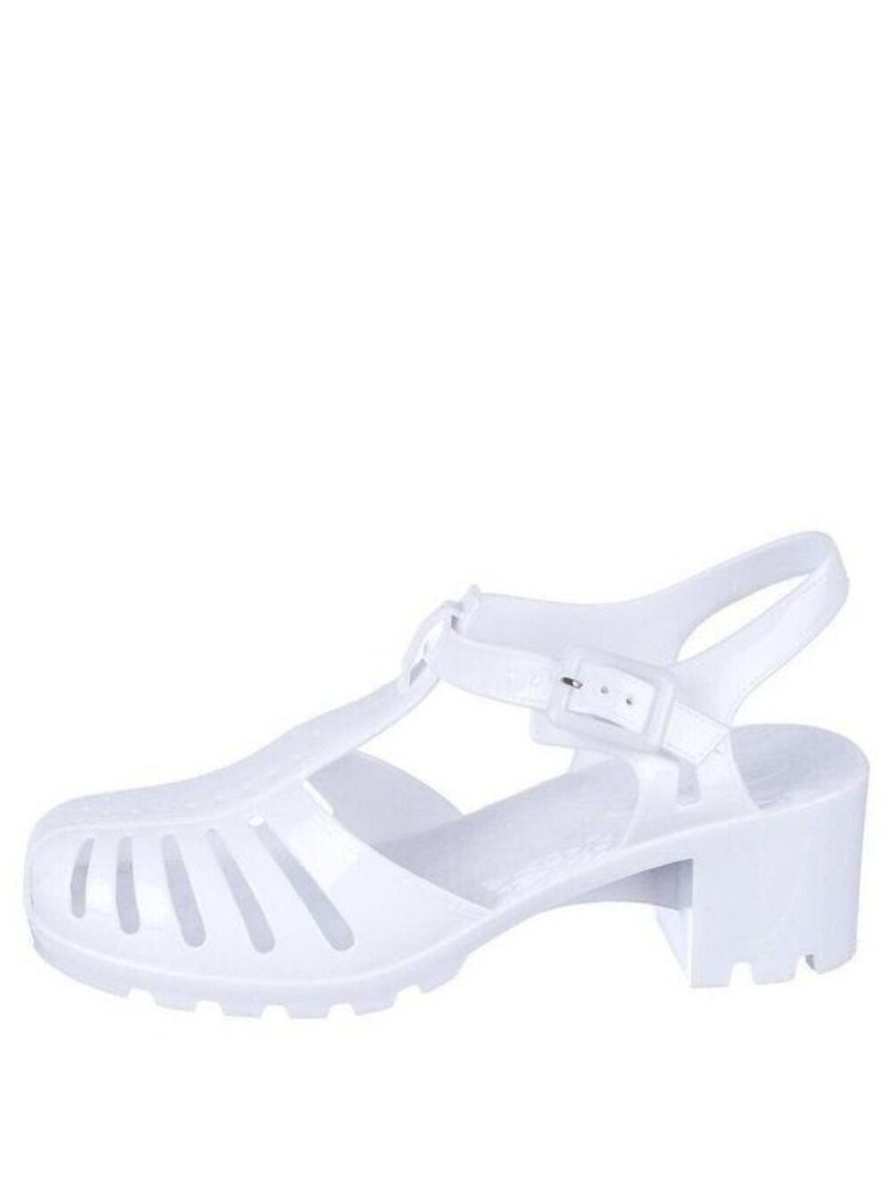 NIB Bamboo Size 7 White Sugar-01 Low Heel Jelly Slingback Sandal Jellies NEW - Picture 3 of 3